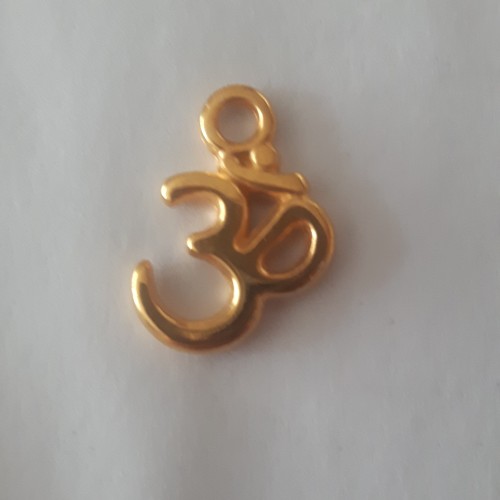 Om Symbol 10mm Gold Plated