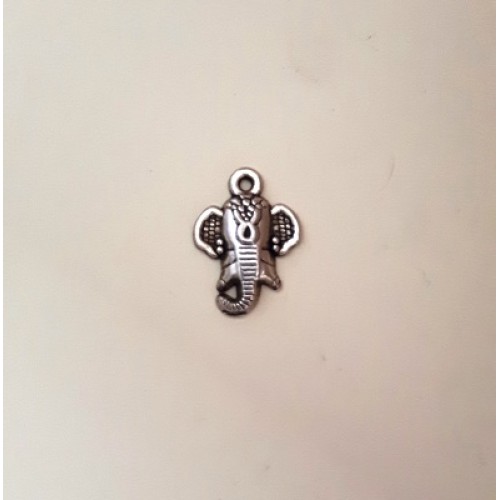 Elephant 18x15  mm Antique Silver