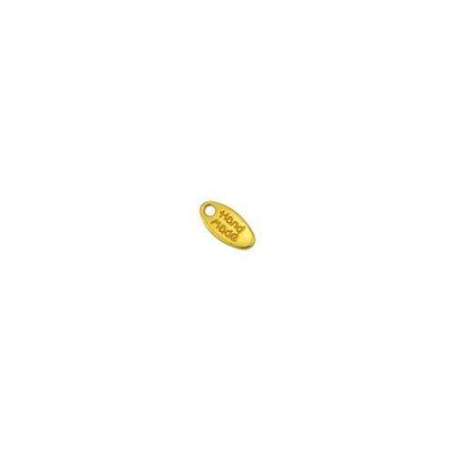 Logo Hand Made 5x11mm Gold Plated