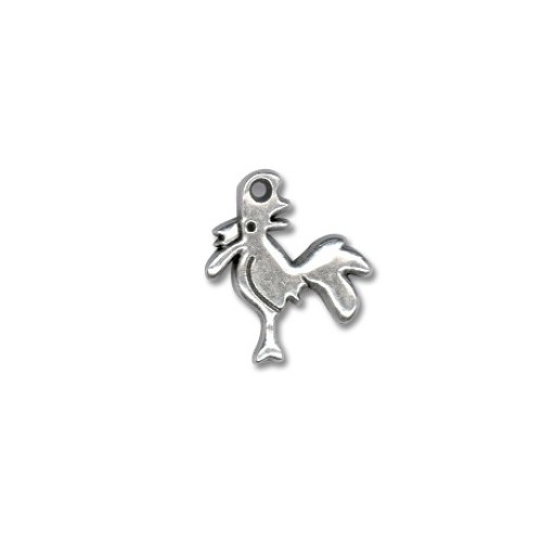 Rooster 21x18 mm Antique Silver