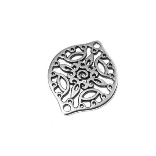 Filigree Oval  29Х22 mm Antique Silver