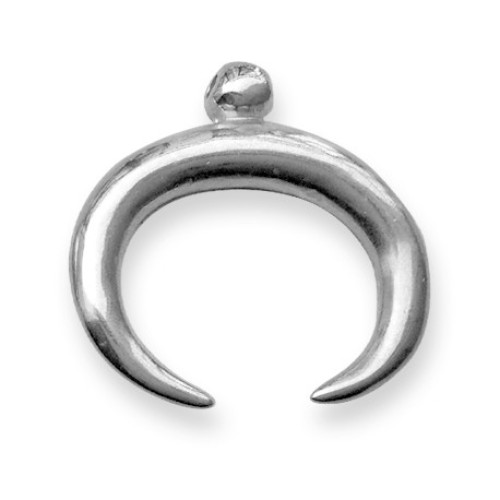 Double Horn 43 mm Antique Silver