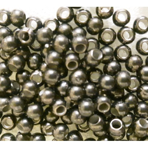 Zamak Bead 3.2x2.6 mm (Ø 1.2mm) Gunmetal 10 pcs.