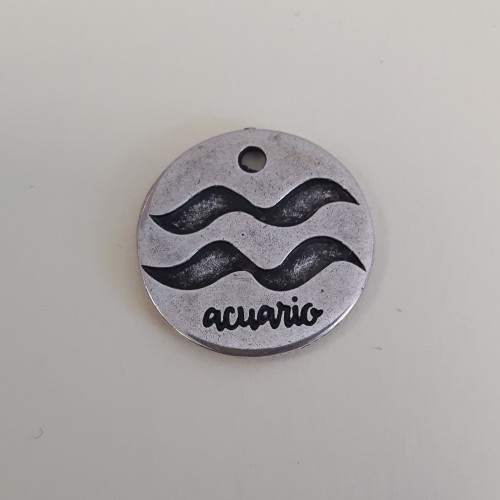 Aquarius 18 mm Antique Silver