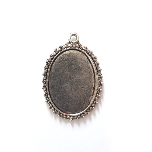 Pendant base  33/47 mm silver antique