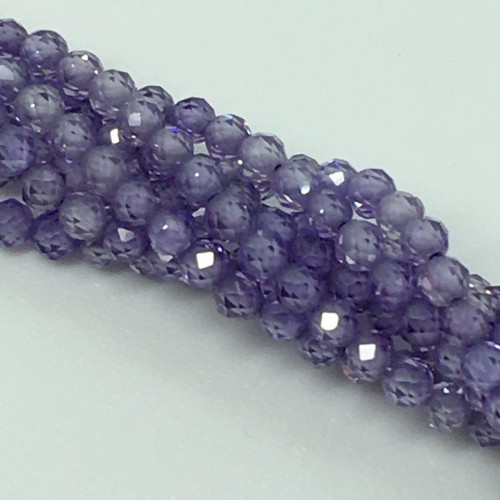 Amethyst Faceted 3 mm D.C.