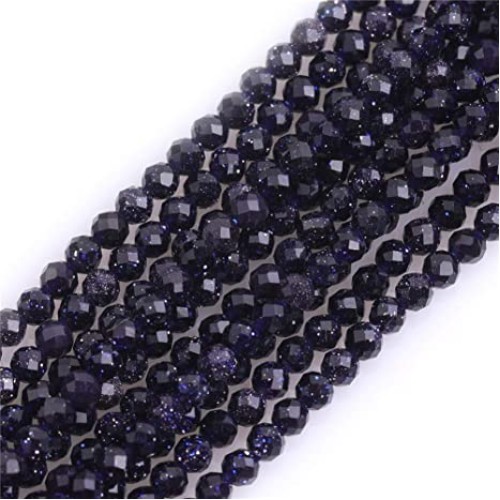 Sandstone  Black Faceted 3 mm