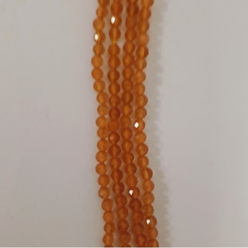 Cats Eye Pale Orange Faceted 3mm