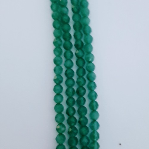 Cats Eye Petrol Green Faceted 3mm