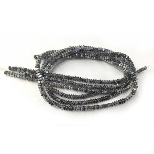 Hematite Cut Silver Colour 2X3 mm