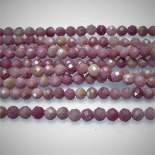 Rhodonite Dark Faceted 3 mm