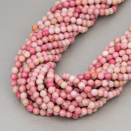 Rhodonite Pink Faceted 3mm