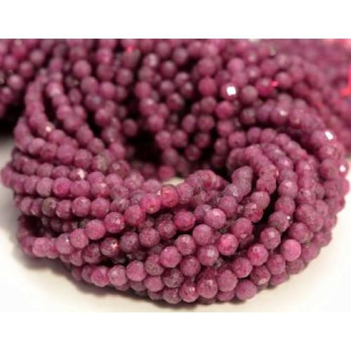 RED RUBY Faceted 3 mm