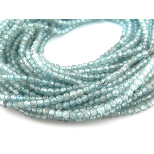 AQUAMARINE  Faceted Transparent 3 mm D. C.