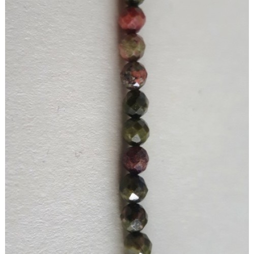 Unakite Faceted 3 mm