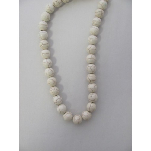 Howlite - Bone White- 8mm