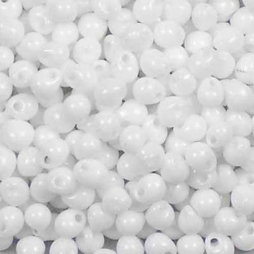 DROP BEADS 3,4mm Opaque White 402