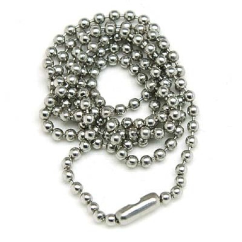 Ballchain 2.1mm 60cm Rhodium Colour