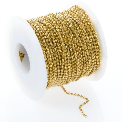 Stainless Steel Ball Chain - 1.5 mm Gold Colour