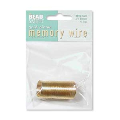 STAINLESS STEEL Memory Wire Ring 0,7X20 mm Gold Colour