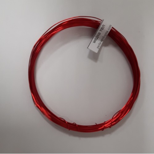 Copper wire 0,6 mm - Red