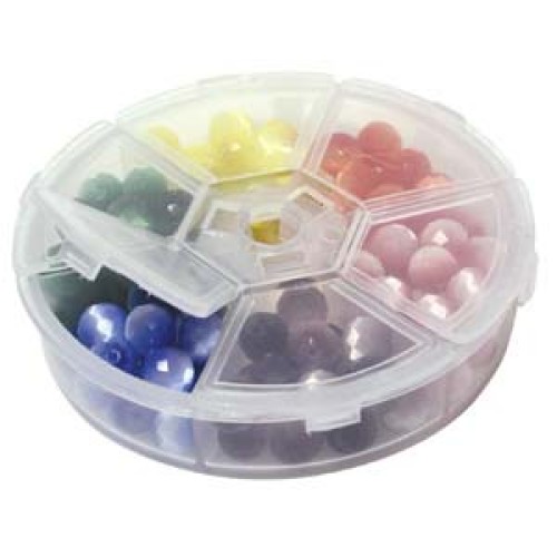 Bead Storage Organizer Round-6 slots