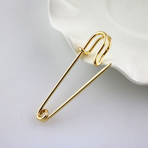 BROOCH SAFETY PIN  5 cm GOLD COLOUR